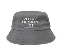 MOSGDBV Bob Personnalisable Chapeau Personnalisé Homme Femme - Créez Votre Propre Bob avec Logo, Texte ou Image Chapeau Soleil- Cadeau Drôle pour Plage et Vacances