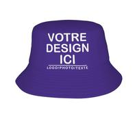 MOSGDBV Bob Personnalisable Chapeau Personnalisé Homme Femme - Créez Votre Propre Bob avec Logo, Texte ou Image Chapeau Soleil- Cadeau Drôle pour Plage et Vacances