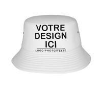 MOSGDBV Bob Personnalisable Chapeau Personnalisé Homme Femme - Créez Votre Propre Bob avec Logo, Texte ou Image Chapeau Soleil- Cadeau Drôle pour Plage et Vacances