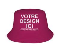 MOSGDBV Bob Personnalisable Chapeau Personnalisé Homme Femme - Créez Votre Propre Bob avec Logo, Texte ou Image Chapeau Soleil- Cadeau Drôle pour Plage et Vacances