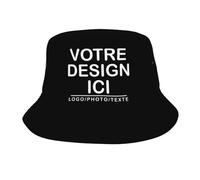 MOSGDBV Bob Personnalisable Chapeau Personnalisé Homme Femme - Créez Votre Propre Bob avec Logo, Texte ou Image Chapeau Soleil- Cadeau Drôle pour Plage et Vacances