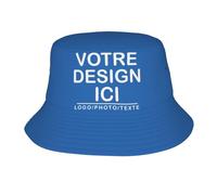 MOSGDBV Bob Personnalisable Chapeau Personnalisé Homme Femme - Créez Votre Propre Bob avec Logo, Texte ou Image Chapeau Soleil- Cadeau Drôle pour Plage et Vacances