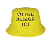 MOSGDBV Chapeau Personnalisable Bob Personnalisé de Pêche et Safari - Ajoutez Un Design Unique avec Logo ou Texte - Cadeau Original pour Aventure et Camping