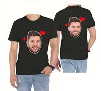 MOSGDBV T Shirt Personnalisé - Tee Shirt Personnalisable Homme Femme avec Photo Texte Logo, T-Shirt Imprimé Drôle, Coupe Unisexe Longue, Impression France
