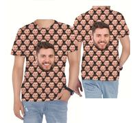 MOSGDBV T Shirt Personnalisé - Tee Shirt Personnalisable Homme Femme avec Photo Texte Logo, T-Shirt Imprimé Drôle, Coupe Unisexe Longue, Impression France