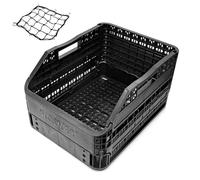 MOSHAY Panier arrière Pliable pour vélo - Design breveté Facile à Installer - Panier arrière de Rangement pour vélo avec Grande capacité de 32 L - Qualité supérieure Durable résistant à la Chaleur et