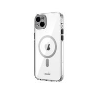 Moshi Coque iPhone 14 Plus iGlaze MagSafe Transparente anti-jaunissement Cache caméra anthracite