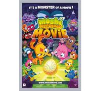 Moshi Monsters - Poster - Movie - One Sheet + cadre interchangeable, Shinsuke® Maxi MDF argenté, vitre acrylique