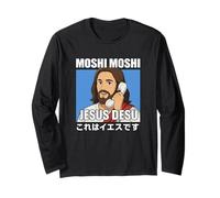 Moshi Moshi Jesus Desu | Drôle Anime Meme | Humour Japonais Manche Longue