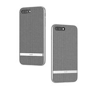 Moshi Vesta pour iPhone 8 Plus/7 Plus - Tissu de protection Coque, Relatifs Test de chute, résistant à la poussière et des rayures, chargement sans fil Herringbone Gray