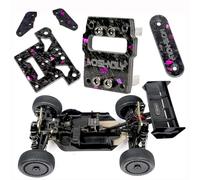 MOSHNOLY Plaque supérieure en fibre de carbone, plaque de protection centrale et bouton aile pour Arrma 6S 1/8 Typhon V5/Typhon TLR, pièce de mise à niveau ARA320598/AR320215/ARA320661