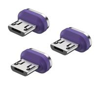 MOSHOU 16PIN Adaptateur Magnétique Micro USB*3, 240W Connecteur Magnétique Anti-Poussière pour Câble de Charge USB-C (Micro USB*3 (sans câble))