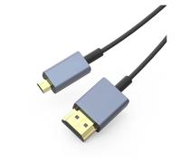 MOSHOU HDMI 2.1 8K 60Hz Ultra Slim Flexible Micro vers 4K 120Hz, Compatible for Samsung, QLED Camera Xbox PS5 TV Laptop.(Micro HDMI to HDMI,0.25m (0.82 ft))