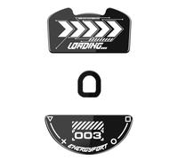 MOSHOU Patins en verre pour souris Viper V3 Pro, pieds de souris en verre trempé moulé avec précision, contrôle de polissage le plus lisse, bord incurvé 2,5D durable pour jeu vidéo (noir)
