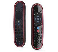 MOSHOU Protection Compatible avec la Plus récente télécommande Sky Q EC201/EC202 2020 Ajustement d'un Gant Protection en Silicone Couverture Antichoc avec dragonne Anti-Perte (Noir&Rouge)
