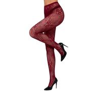 MOSIERRY Collants résille noirs Halloween Collants Femme Motif Dentelle Rayé Collants résille Fishnet Stockings, Étoile et lune