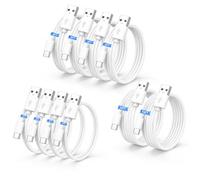 MOSIMLI Lot de 10 câbles USB A vers USB C (0,9 m, 1,8 m, 1,8 m, 3 m) | Câble USB de type C de longueur mixte pour iPhone 15-17, Samsung Galaxy S22 S23+, montres intelligentes, ventilateur de poche
