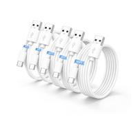 MOSIMLI Lot de 5 câbles USB A vers USB C (0,9 m, 1,8 m, 1,8 m, 3 m) | Câble USB de type C de longueur mixte pour iPhone 15-17, Samsung Galaxy S22 S23+, montres intelligentes, ventilateur de poche