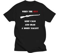 Mosin Nagant T Shirt Men Character 100% Cotton Solid Color Cute Funny Casual Spring Autumn Standard Tshirt Black L