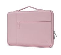 MOSISO 13,3 Pouces Housse Ordinateur Portable avec Poignée,Compatible avec MacBook Air/Pro 13/Pro 14 M5 M4 M3 M2 M1,HP Dell ASUS Lenovo,Sacoche Multifonction en Polyester,Rose