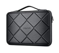 MOSISO 16 Pouces Housse Ordinateur Étanche Antichoc avec Poignée,Noir | Housse 15-15,6 Pouces Compatible avec MacBook HP Dell Lenovo, Étui Transport EVA Damier Coque Rigide