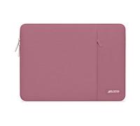 MOSISO 16 Pouces Housse Ordinateur Portable avec 15-15,6",Compatible avec MacBook Pro 16 M4 M3 M2 M1,HP Acer Dell Lenovo ASUS,Laptop Sleeve Polyester Verticale Sac avec Poche,Poussiéreux Rose