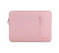 MOSISO 16 Pouces Housse Ordinateur Portable avec 15-15,6",Compatible avec MacBook Pro 16 M4 M3 M2 M1,HP Acer Dell Lenovo ASUS,Laptop Sleeve Polyester Verticale Sac avec Poche,Rose