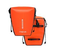 MOSISO 18L Sacoches de vélo,2 Pièces Sacoche de vélo Imperméable,Sac de Coffre avec Bandes Réfléchissantes,Rangement pour Cyclisme sur Route&Montagne, Voyage & Navette,Orange