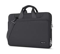 MOSISO 360 Protecteur Laptop Sac à Bandoulière Compatible avec MacBook Air 15 M2 A2941 2023/Pro 16 M3 M2 M1 2023-2019, 15-15,6 Pouces Notebook, Couleur Assortie avec Ceinture, Espace Gris