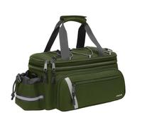 MOSISO 8L Sacoche Vélo Porte Bagage Arrièreavec Housse de Pluie,Sac Isotherme pour Bagage,Sac de Siège Arrière de Vélo Isolé avec 2 de Pliables,Sac à Bandoulière pour Selle Cargo,Armée Vert