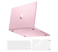 MOSISO Compatible avec Le MacBook Pro 16 Pouces Étui 2024 2023 2022 2021 M3 A2991 M2 A2780 M1 A2485,Coque Rigide en Plastique Ultra Fine&Protection Couverture de Clavier&Film pour écran,Rose Craie
