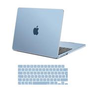 MOSISO Compatible avec MacBook Air 13,6 Pouces Coque M5 M4 M3 M2 2026 2025 2024 2023 2022 Touch ID,pour MacBook Air 13 Pouces A3449 A3240 A3113 A2681 Coque Rigide & Housse Clavier,Bleu Ciel