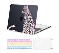 MOSISO Compatible avec MacBook Air 13 Pouces 2025 2024 2023 2022 M3 A3113 M2 A2681, Coque Rigide Protection de Clavier & Protecteur d'écran pour MacBook Air 13,6 Pouces,Guépard Coloré