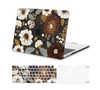 MOSISO Compatible avec MacBook Air 13 Pouces 2025 2024 2023 2022 M4 A3240 M3 A3113 M2 A2681, Coque Rigide Protection de Clavier & Protecteur D'écran pour MacBook Air 13,6 Pouces,Chrysanthème Vintage