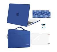 MOSISO Compatible avec MacBook Air 13 Pouces M5 M4 M3 M2 A3449 A3240 A3113 A2681 2022-2026,Coque Rigide 13,6" &Pochette Transport&Clavier QWERTY&Protecteur D'écran&Couvercle Webcam,Bleu Royal