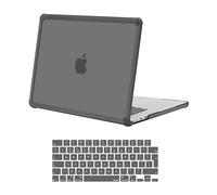 MOSISO Compatible avec MacBook Air 15 Pouces M4 A3241 M3 A3114 M2 A2941 2025 2024 2023,Anti-Crackage&Anti-Doigt Usage Intensif Étui Rigide Plastique avec Pare-Chocs TPU&Housse Clavier,Gris Fumée