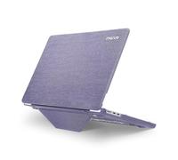 MOSISO Compatible avec MacBook Air 15 Pouces M4 M3 M2 (2025-2023) A3241 A3114 A2941 avec Liquid Retina&Touch ID,Coque Rigide en Plastique avec Revêtement en Tissu Tricoté&Béquille Pliable,Violet