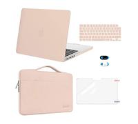MOSISO Compatible avec MacBook Pro 14 2024-2021 M4 M3M2M1 Pro Max A3112/3185/3401/2918/2992/2779/2442,Coque Rigide&Sac Transport&Protection Clavier&Protecteur d'écran&Couverture Webcam,Chameau