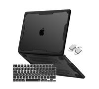 MOSISO Compatible avec MacBook Pro 14 2025-2021 M5 M4 M3 M2 M1 A3434 A3112 A3185 A3401 A2918 A2992 A2779 A2442, Coque Géométrique Résistante&Symétrique TPU Bumper&Couvercle Clavier&Type C,Noir