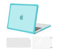 MOSISO Compatible avec MacBook Pro 14 2025-2021 M5 M4 M3 M2 M1 Pro Max A3434 A3112 A3185 A3401 A2918 A2992 A2779 A2442,Coque Rigide Anti-Rayures en TPU Souple&Clavier Cover&Film D'écran,Turquoise