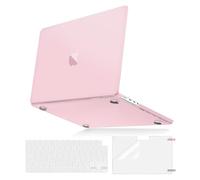 MOSISO Compatible avec MacBook Pro 14 M5 M4 M3 M2 M1 2025-2021 A3434 A3112 A3185 A3401 A2918 A2992 A2779 A2442,Coque Ultramince Originale Matériau&Protection Clavier&Film D'écran,Rose Craie