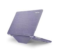 MOSISO Compatible avec MacBook Pro 14 Pouces 2025-2021 M5 M4 M3 M2 M1 Pro Max A3434 A3112 A3185 A3401 A2918 A2992 A2779 A2442,Plastique Tissu Tricoté Enduit Case avec Béquille Repliable,Violet