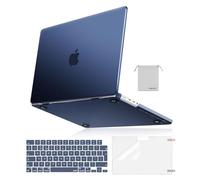 MOSISO Compatible avec MacBook Pro 14 Pouces M4 M3 M2 M1 A3112 A3185 A3401 A2918 A2992 A2779 A2442 2025-2021, Ultra-Mince Naturelle Originale Étui&Protection Clavier&Film D'écran&Sachet,Bleu Minuit