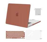 MOSISO Compatible avec MacBook Pro 16 2026-2021 M5 M4 M3 M2 M1 A3428 A3429 A3403 A3186 A2991 A2780 A2485 Pro Max,Coque Rigide en Plastique&Housse Clavier&Protecteur D'écran&Pochette,Rouge Grenat