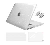 MOSISO Compatible avec MacBook Pro 16 Pouces 2025-2021 M4 M3 M2 M1 A3403 A3186 A2991 A2780 A2485 Pro Max, Coque Rigide à Paillettes Étincelantes&Housse Clavier&Protecteur Écran&Type-C,Transparent