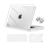 MOSISO Compatible avec MacBook Pro 16 Pouces M4 M3 M2 M1 2025-2021 A3403 A3186 A2991 A2780 A2485 Pro Max,Coques Protection Plastique,Protection Clavier,Film D'écran&Type C 2 Pack,Transparent