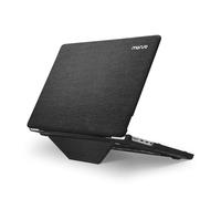 MOSISO Compatible avec MacBook Pro M4 M3 M2 M1 16 Pouces (2025-2021) A3403 A3186 A2991 A2780 A2485 Pro Max,Coque Rigide en Plastique avec Revêtement en Tissu Tricoté & Béquille Bliable,Noir