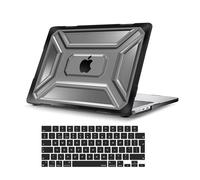 MOSISO Coque Compatible avec MacBook Air 13,6 Pouces M4 A3240 M3 A3113 M2 A2681 2025 2024 2023 2022,Lourd Devoir Étui en Plastique Housse Rigide avec TPU Pare-Chocs&Protection Clavier,Noir