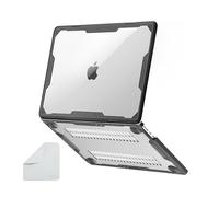 MOSISO Coque Compatible avec MacBook Air 13,6 Pouces M4 M3 M2 2025-2022 (A3240 A3113 A2681) Touch ID,Symétrique Géométrique Lourd Étui Rigide en Plastique avec TPU Bumper&Polishing Tissu,Transparent