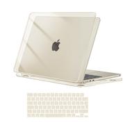 MOSISO Coque Compatible avec MacBook Air 13,6 Pouces M5 M4 M3 M2 2026-2022 | Coque Rigide Pour MacBook Air 13,6" A3449 A3240 A3113 A2681 avec Touch ID & Film Clavier,Crystal Starlight